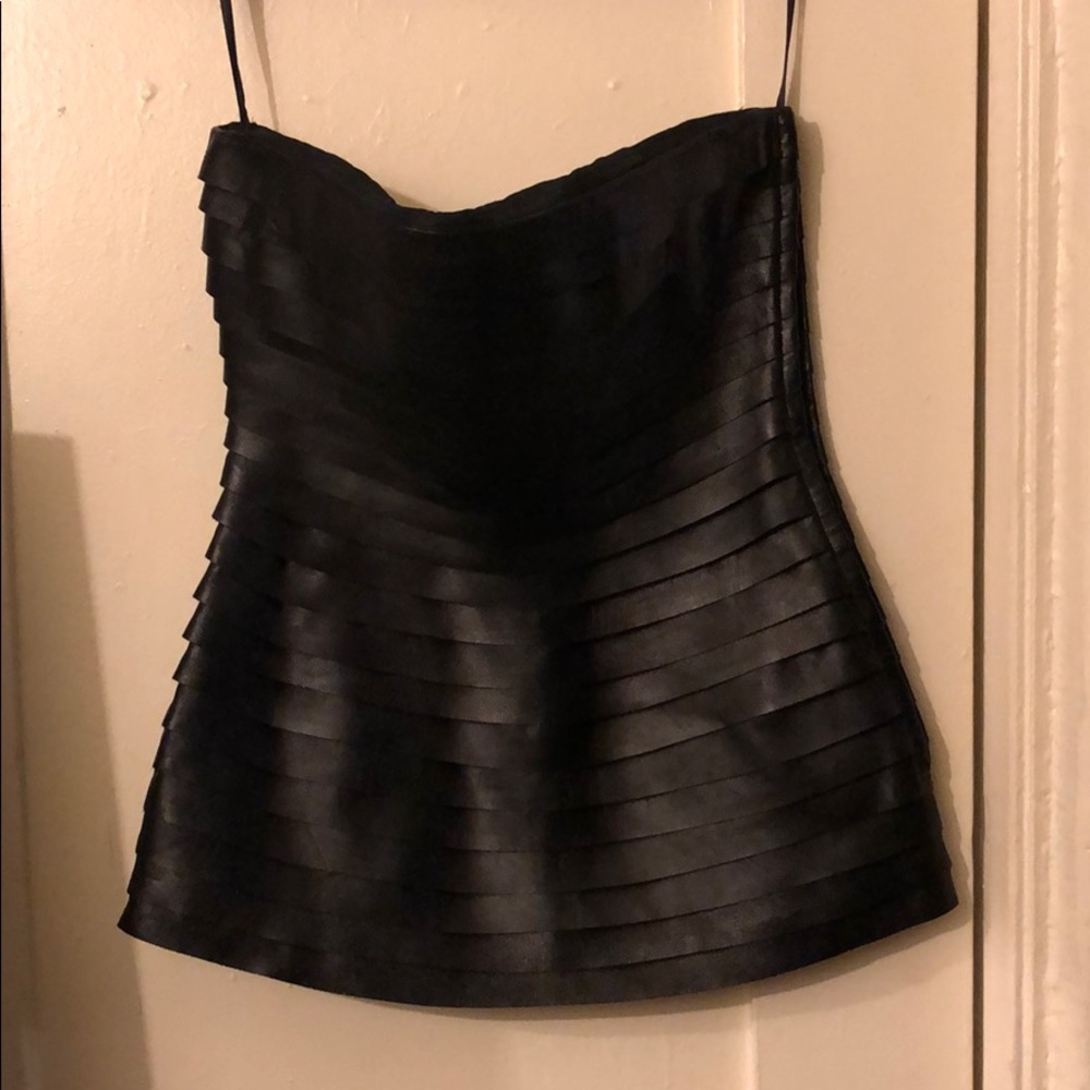 Leather tube top